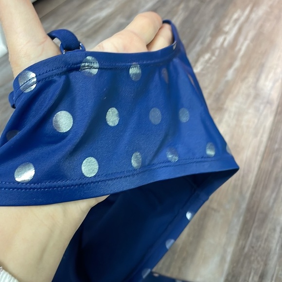 Justice one shoulder metallic polkadot two piece swimsuit - Picture 5 of 9